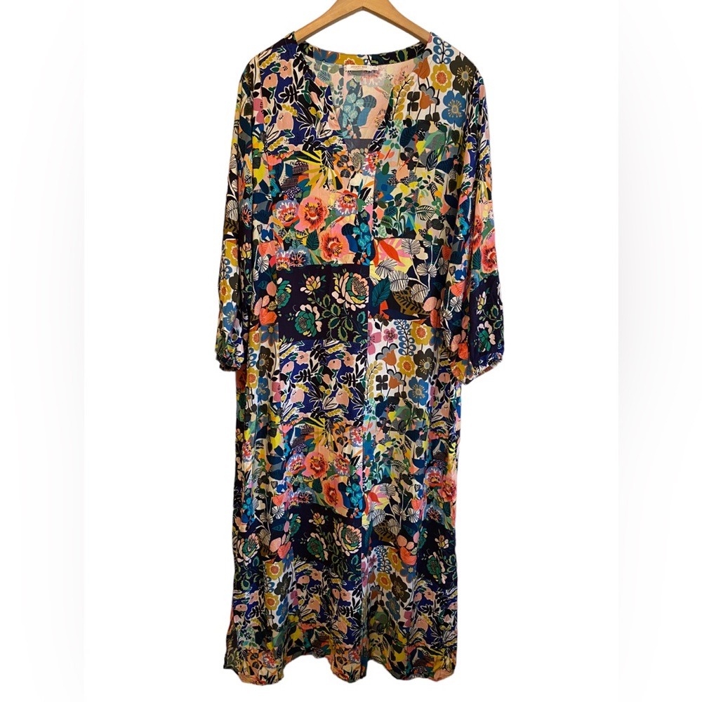 Johnny Was Multicolor Floral Maxi Dress